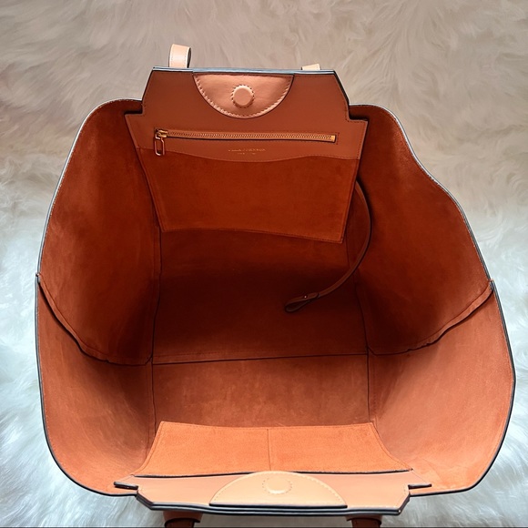 New! Last One! ULLA JOHNSON Imogen Carryall Color Block Tassel Leather Tote - Picture 11 of 14